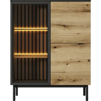 Komoda Komoda dąb evoke coast černá 125,4 x 100,1 x 39,4 cm DMK