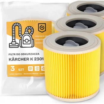 Filtr do vysavače 3x FILTR do VYSAVAČE Kärcher K 2301 Vzduchový ÚČINNÝ SILNÝ Filtry EM-W