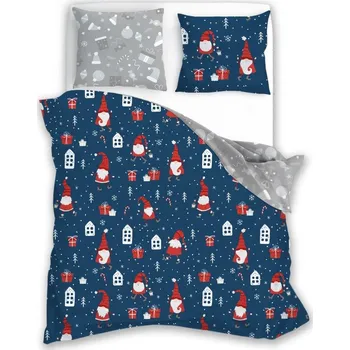 Povlečení Vánoční bavlněné Povlečení 200x220 scandic 081 trpaslíci