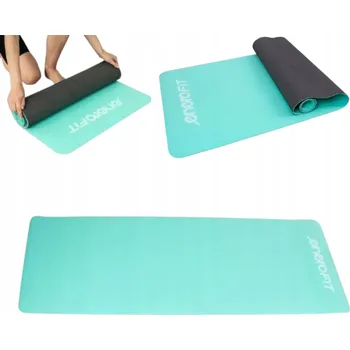 podložka na cvičení Podložka Na Cvičení ENERO FIT TPE Protiskluzová mátově šedá 4 mm