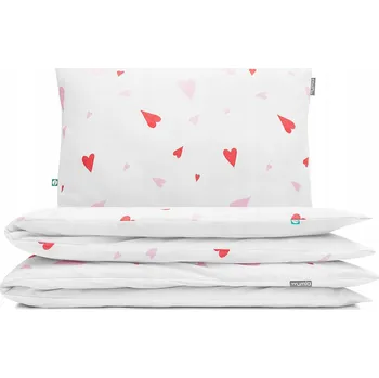 Povlečení Povlečení Simple Srdíčka - 220x200 cm + 2x 80x70 cm - MUMLA