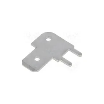 Elektrický konektor Faston plochý 6,3mm 0,8mm kolík THT pocínovaný Celk.dél 16mm