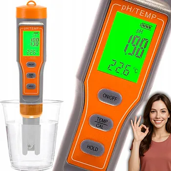TEST TESTER VODY MĚŘIČ PH METR TESTER KYSELOMĚR ATC UNIVERZÁLNÍ