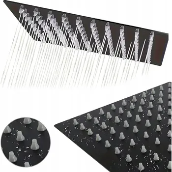 Sprchová hlavice ČTVERCOVÁ DEŠŤOVÁ SPRCHA ČERNÁ 25 CM ULTRA SLIM SPRCHOVÁ TRYSKA MODERNÍ