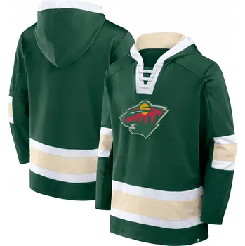 Pánská mikina Pánská mikina Minnesota Wild NHL Mens Laced Hockey Hoodie Velikost: L