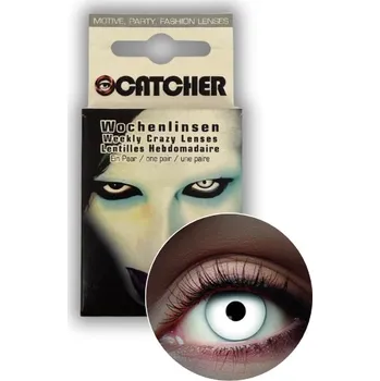 Kontaktní čočky BAREVNÉ ČočKY Týdenní 7denní BÍLÉ Zombie Mrtvola Halloween