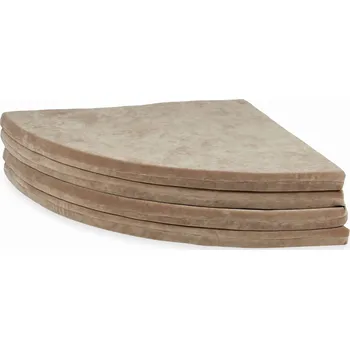 Hrací deka Podložka pro děti 160 cm kulatá skládací, Velvet Soft Tmavě Béžová