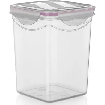 Dóza na potraviny Hermetická dóza LARA čtvercová 1,8L plastová nádoba na potraviny