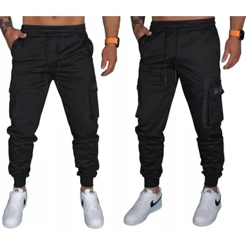 Luktrade92 pánské tepláky JX6083 černé, velikost XXL