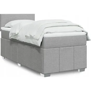 Postel Čalouněná jednolůžková postel VidaXL 80x200 cm, odstíny šedé