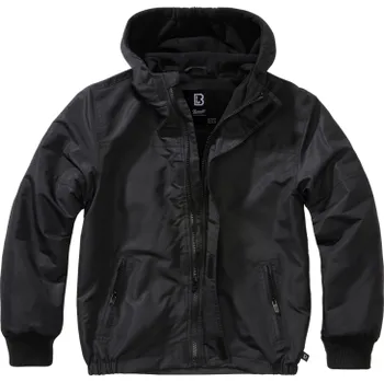 Pánská větrovka Dětská bunda Windbreaker Frontzip, Brandit, černá, 146/152
