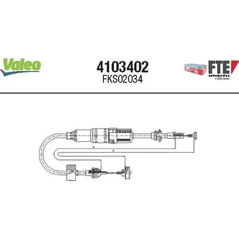 Spojkové lanko Tažné lanko, ovládání spojky FTE 4103402
