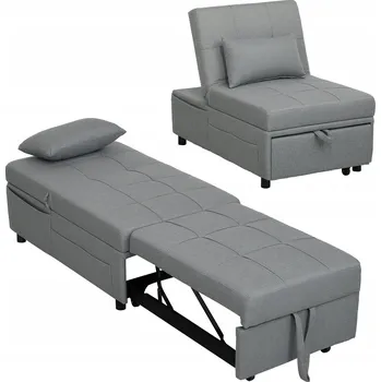 Pohovka Pohovka Homcom 65,5 x 104 cm látka šedá