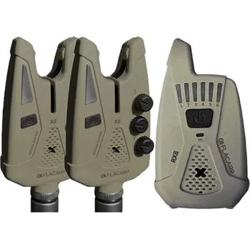 Signalizace záběru FLACARP - Sada signalizátorů X8 + příposlech RX8 2+1 Khaki