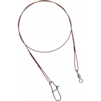 Jaxon Ocelové lanko potažené nylonem obratlík + karabina 20cm Nosnost: 10kg - 20cm