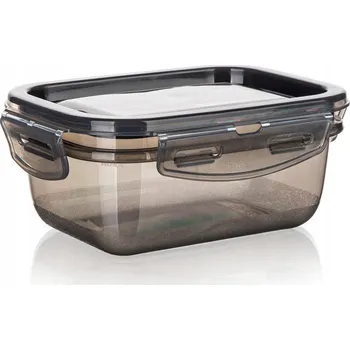 Dóza na potraviny Uzavíratelná dóza CADENZA obdélníková 0,45l s klik systémem, kouřová