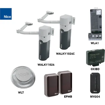 Pohon brány Sada pohonu NICE WALKY pro dvoukřídlou bránu - jedno křídlo 1,8 m/180 kg s příslušenstvím