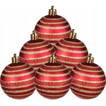Vánoční dekorace Zdobená Vánoční Koule vánoční koule 6 cm 6 ks