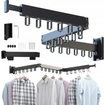 Věšák Věšák nerezová ocel černý 5 míst