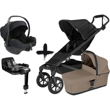 Kočárek Akční MAXI set Thule Urban Glide 4-WHEEL s autosedačkou PIXEL PRO Barva korbičky:: Tinted Taupe, Barva autosedačky:: Black, Barva kočárku:: Black