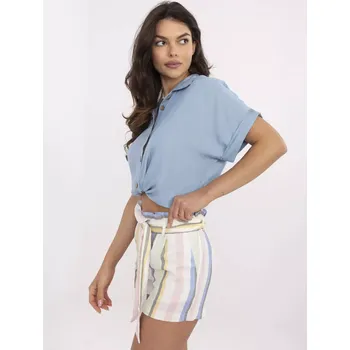 Dámské kalhoty Šortky RO SN 2514.34P bílá a modrá L