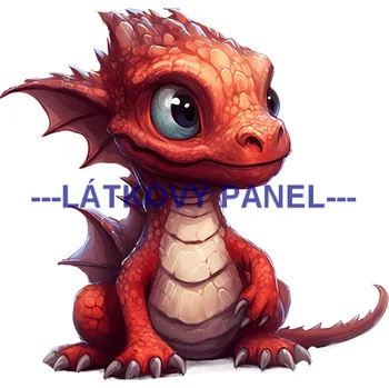 Látkový panel - Dráček - DE-249 Velikost: 25x25cm, Materiál: Bavlna