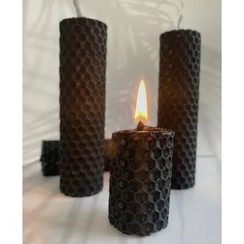 Svíčka Včelařství Thomayer Svíčka z mezistěn Černá Velikost: 7 x 3 cm 20g