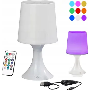 Lampička RGB LED Lampa 26 cm s dálkovým ovládáním a časovačem – Stylová dekorace do interiéru