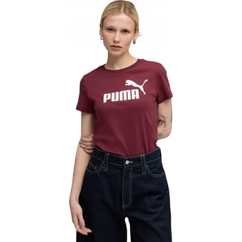 Dámské oblečení Tričko dámské Puma Ess No.1 Logo Tee (s) vínové vel. M