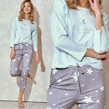 Dámské noční prádlo Taro dámské pyžamo bavlna zelené velikost XL