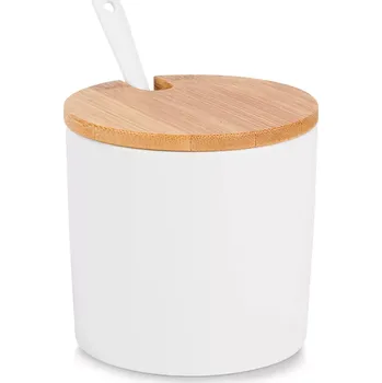Cukřenka Keramická cukřenka s bambusovým víčkem a lžičkou 250 ml