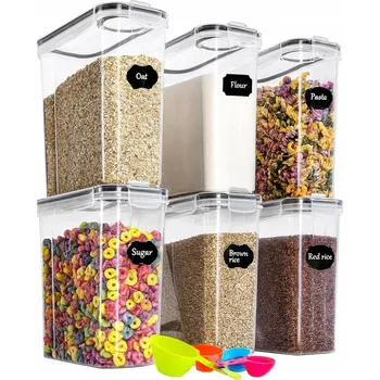 Dóza na potraviny Nádoby na potraviny, sada 6 kusů o objemu 2,5 l, PP plast + DÁRKY ZDARMA