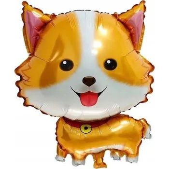 Balónek Fóliový balónek Pes Zlatý 50x68 cm - narozeninová dekorace