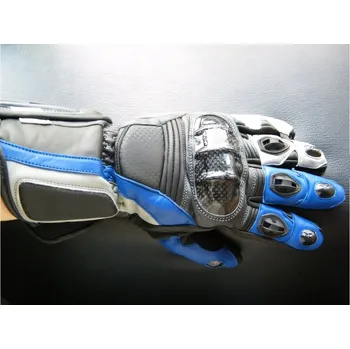 Moto rukavice BUSE PÁNSKÉ SPORTOVNÍ MOTOCYKLOVÉ RUKAVICE Z KŮŽE RACING MODRÉ 7