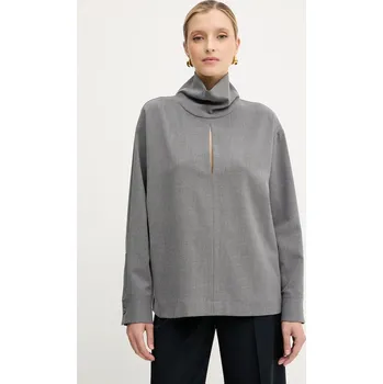 Dámská halenka Halenka Simona Corsellini A25CPBL001S1 šedá 90Y, vel. 40