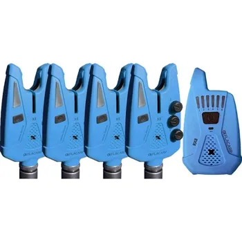 Signalizátor záběru FLACARP - Sada signalizátorů X8 + příposlech RX8 4+1 Modrá