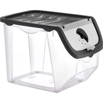 Úložný box Úložný box na ovoce a zeleninu s víkem 12 l, černý