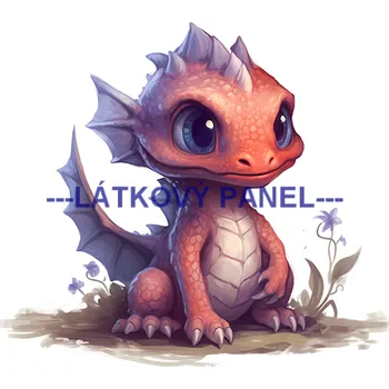 Látkový panel - Dráček - DE-248 Velikost: 35x35cm, Materiál: Kočárkovina