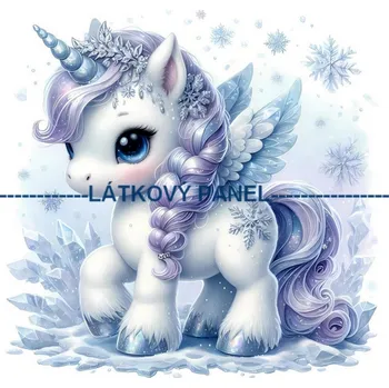 Látkový panel - Jednorožec - DE-299 Velikost: 20x20cm, Materiál: Kočárkovina