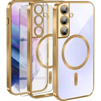 Pouzdro na mobilní telefon Zadní Kryt Erbord pro Samsung Galaxy S21 zlatý