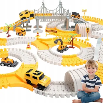 ostatní stavebnice Autodráha pro kluky i holky, flexibilní sada drah a stavebnice