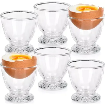 Stojánek na vajíčko Skleněné stojánky na vejce 6 ks VILDE