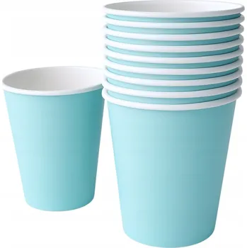 Party nádobí Papírové kelímky Modré 250ml 10 kusů EKOLOGICKÉ