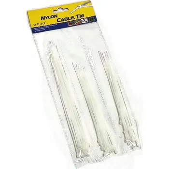 Stahovací páska KABELOVÁ PÁSKA UPÍNACÍ PÁSKY STAHOVACÍ PÁSKY 2 DRUHY DÉLEK KRÉMOVÉ