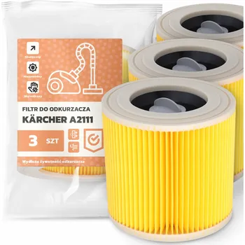 Filtr do vysavače 3x FILTR do VYSAVAČE Kärcher A2111 Vzduchový ÚČINNÝ SILNÝ Filtry EM-W