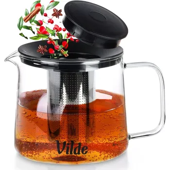 Konvice na čaj Skleněná konvice na čaj s nerezovým infuzérem 1,5 l Vilde