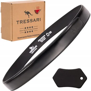 Opasek Kožený Opasek Bez Přezky 120 cm Černý Ke Kalhotám Pánský Pravá Kůže