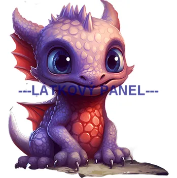 Látkový panel - Dráček - DE-247 Velikost: 35x35cm, Materiál: Kočárkovina