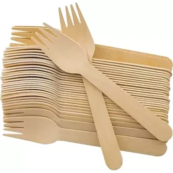 Příbor Ruhhy Dřevěné vidle - 100 ks. 20697