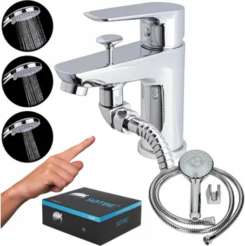 Vodovodní baterie Stojánková vanová baterie pro vanu, 1 otvor, s ruční sprchou